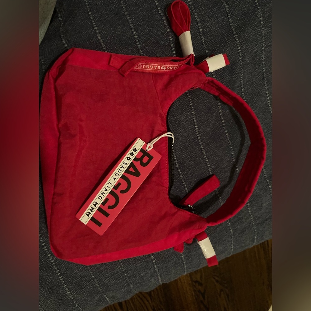 BAGGU X Sandy Liang Mini Bow Bag Cherry Red